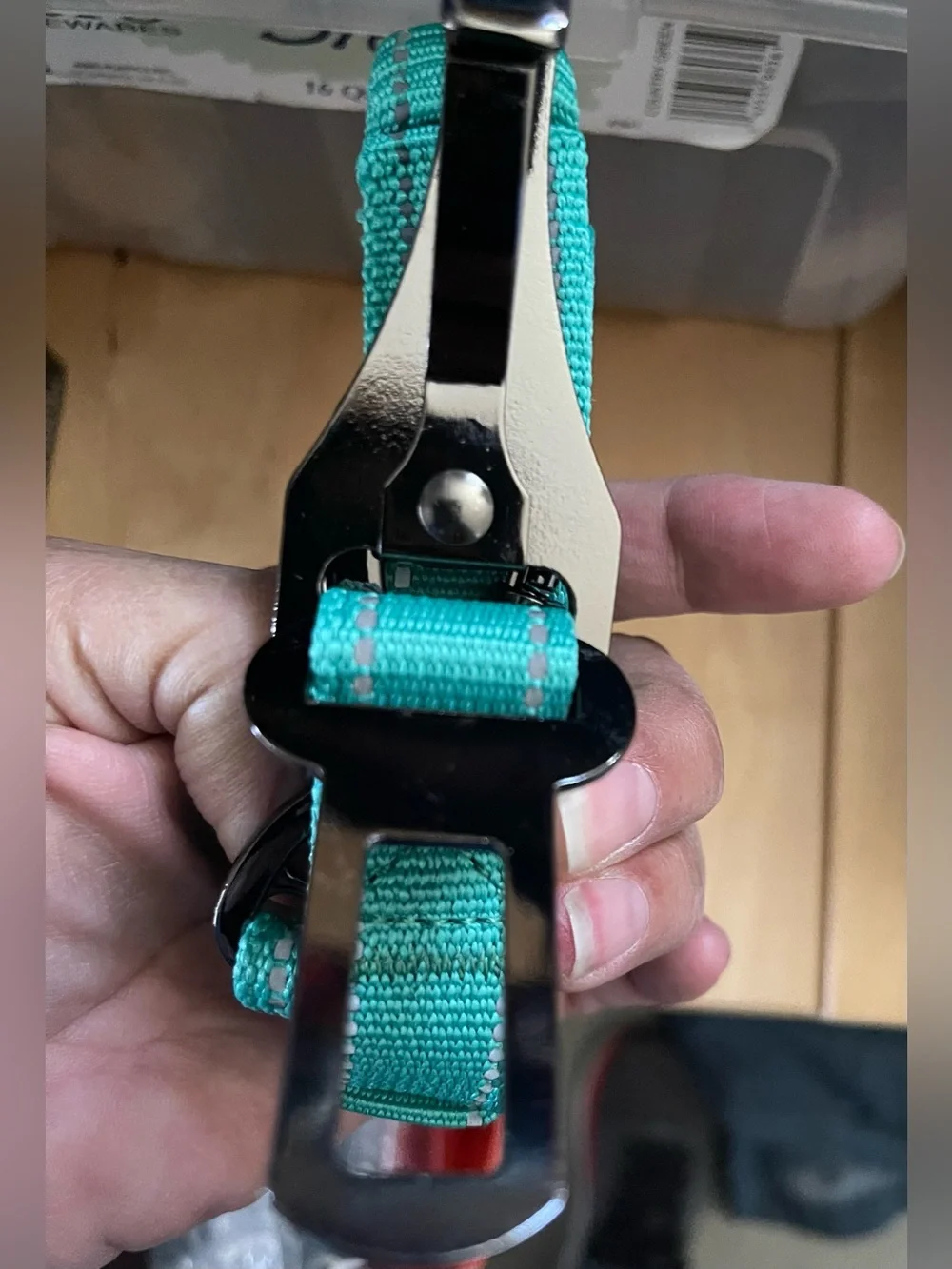 JoyTale No Pull Turquoise Braided Dog Leash with Metal Clip NEW